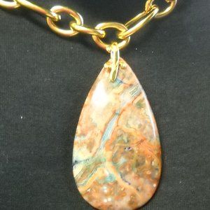 Stone necklace, agate necklace, pendant